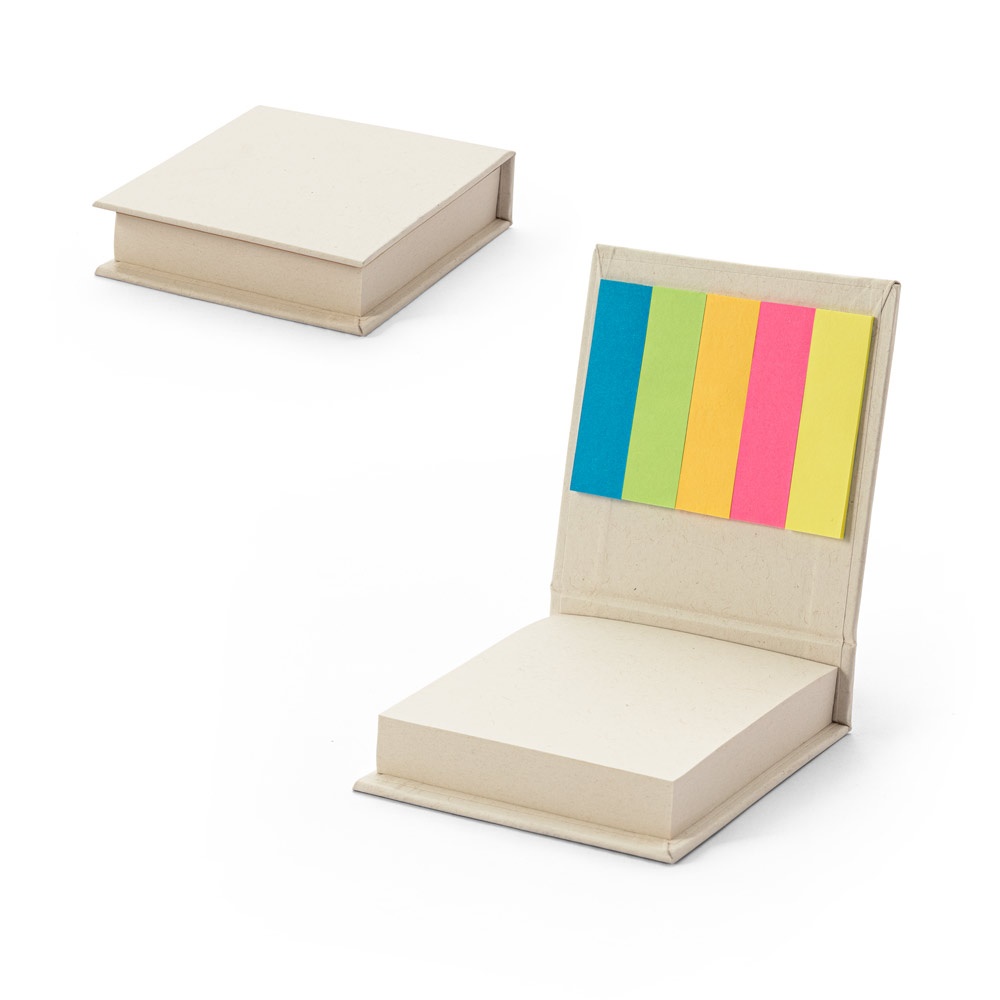 Set de bureau 2 en 1, fabriqué à partir de papier 100 % recyclé, avec 6 blocs-notes autocollants