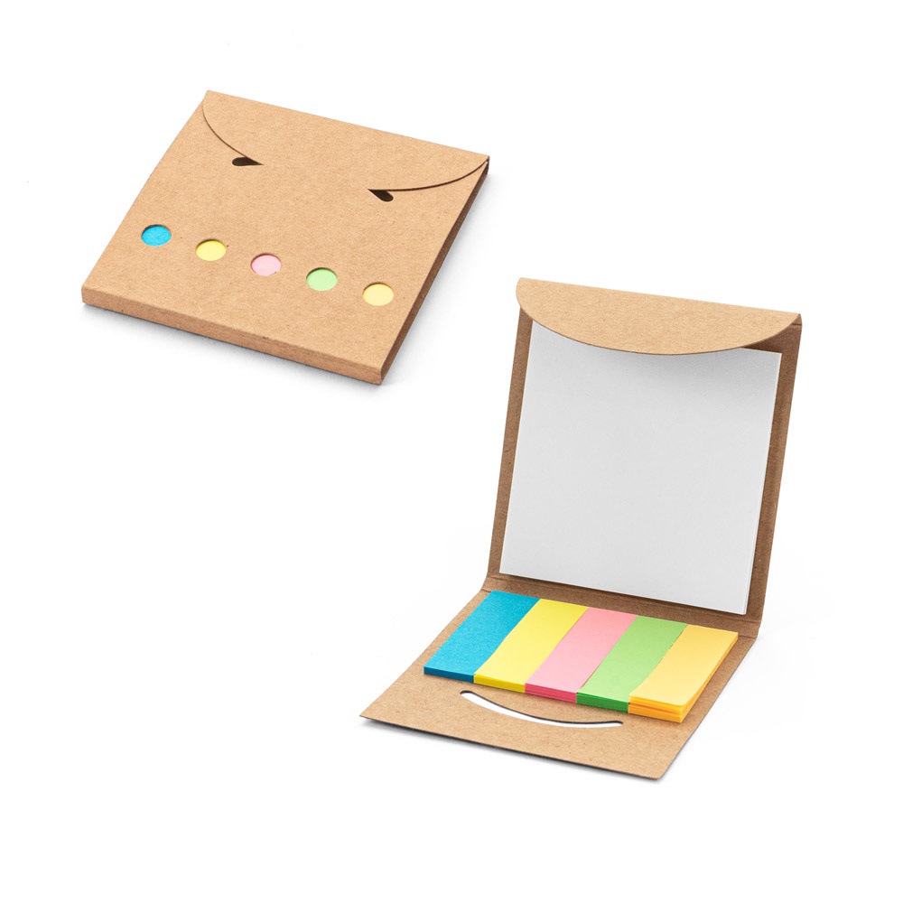 Set de bureau 2 en 1, fabriqué à partir de papier 100 % recyclé, avec 6 blocs-notes autocollants