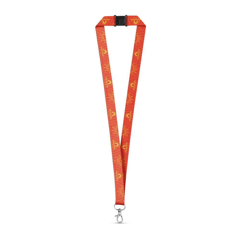 SET Lanyard SUBLIMATION Long II (20 mm) avec mousqueton à déclenchement de 20 mm et fermoir de sécurité