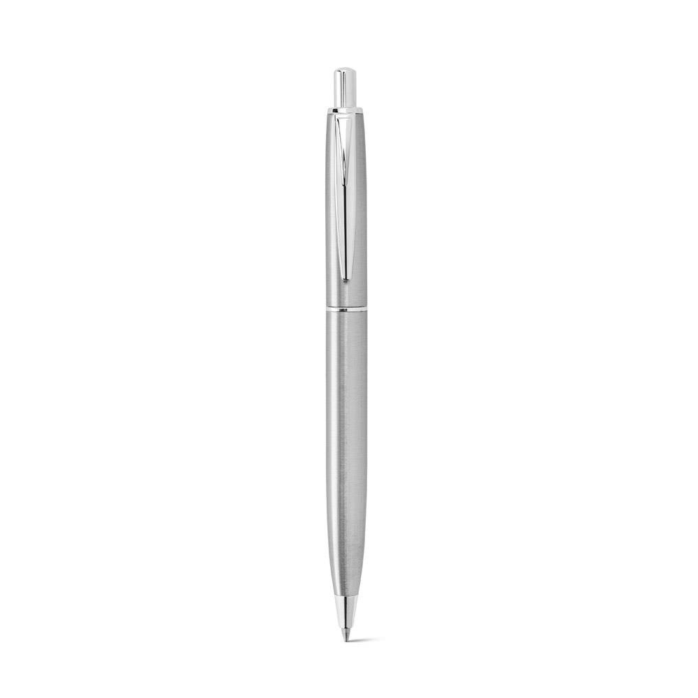 Stylo à bille en acier inoxydable (53 % recyclé), avec corps brillant