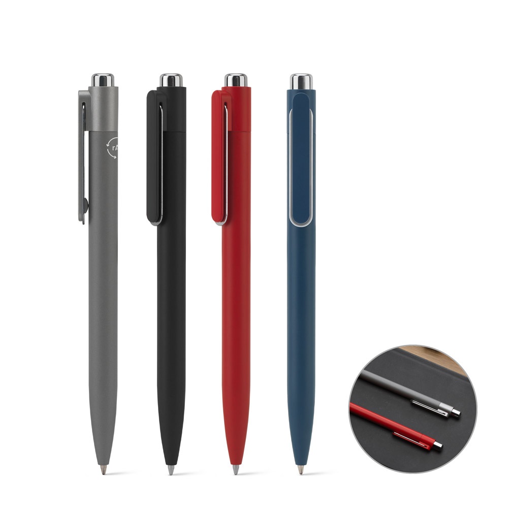 Stylo à bille en aluminium (94% recyclé) avec clip innovant