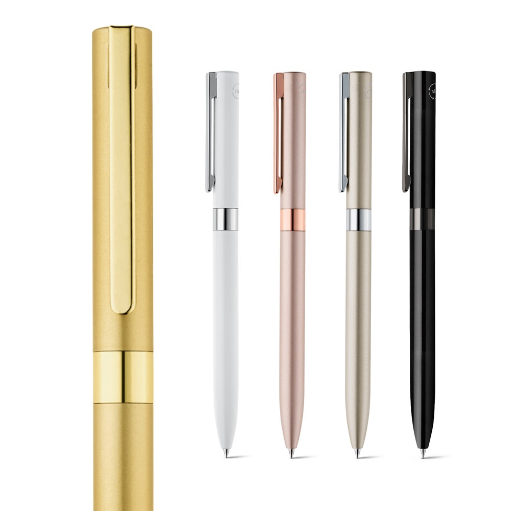 Stylo à bille en aluminium recyclé (100 % rAL) avec clip et mécanisme twist
