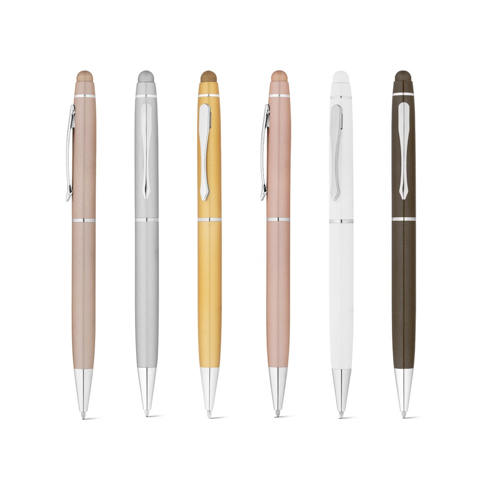Stylo à bille en aluminium recyclé (100% rAL) avec pointe tactile
