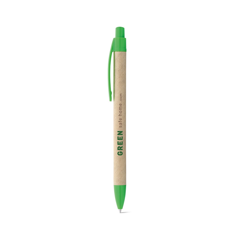 Stylo à bille fabriqué à partir de papier 100 % recyclé, avec clip
