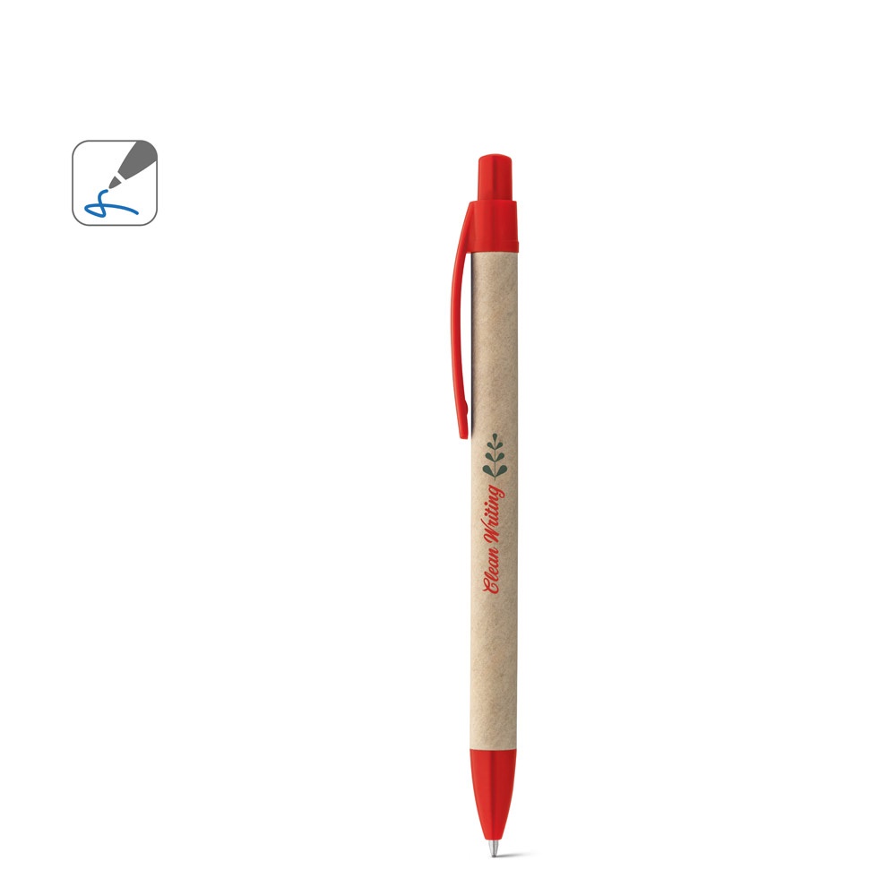 Stylo à bille fabriqué à partir de papier 100 % recyclé, avec clip