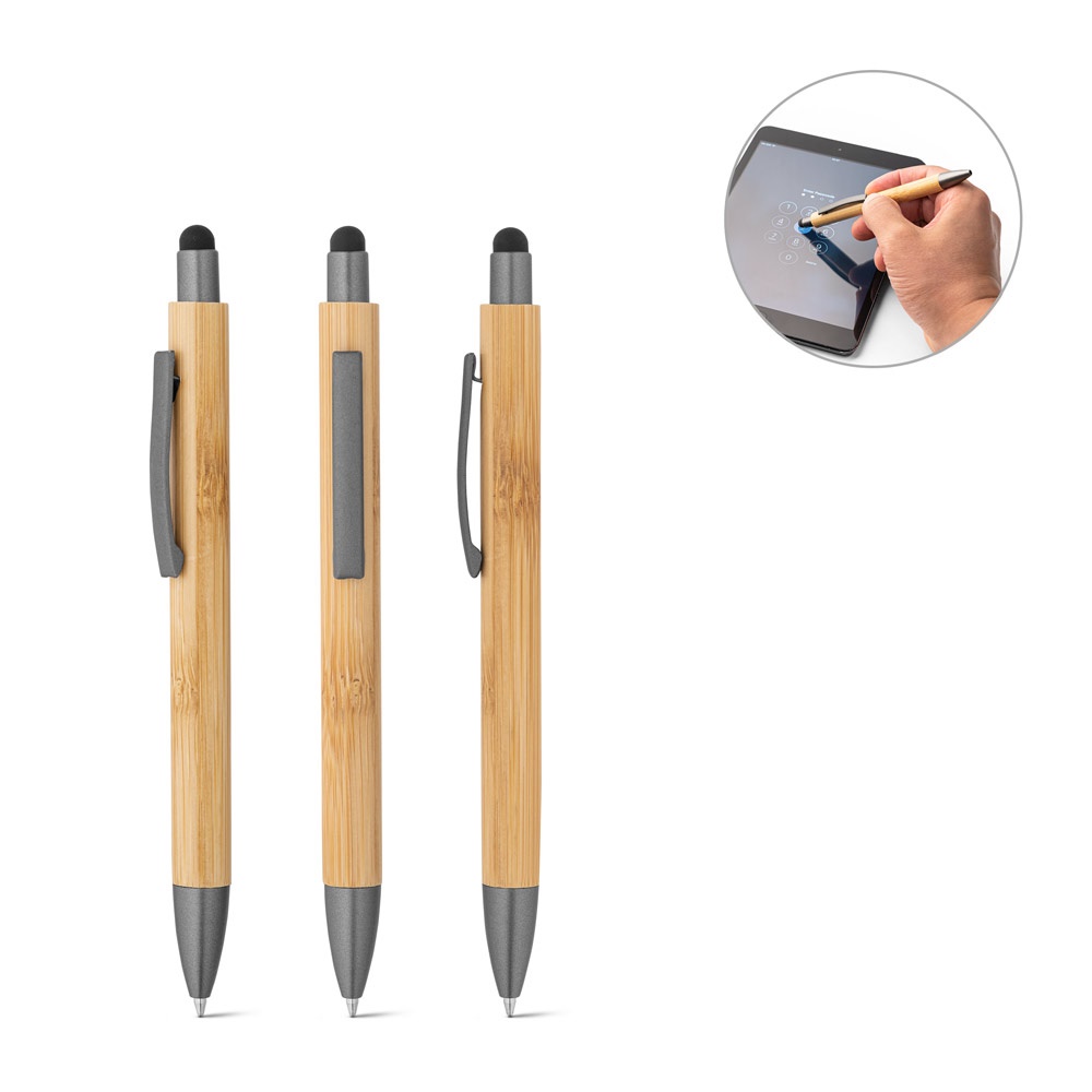 Stylo bille en bambou avec finitions mattes