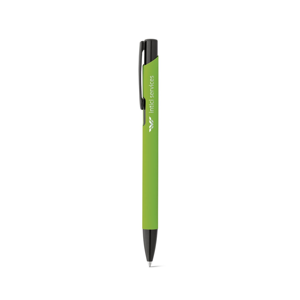 Stylo en aluminium avec finition en caoutchouc