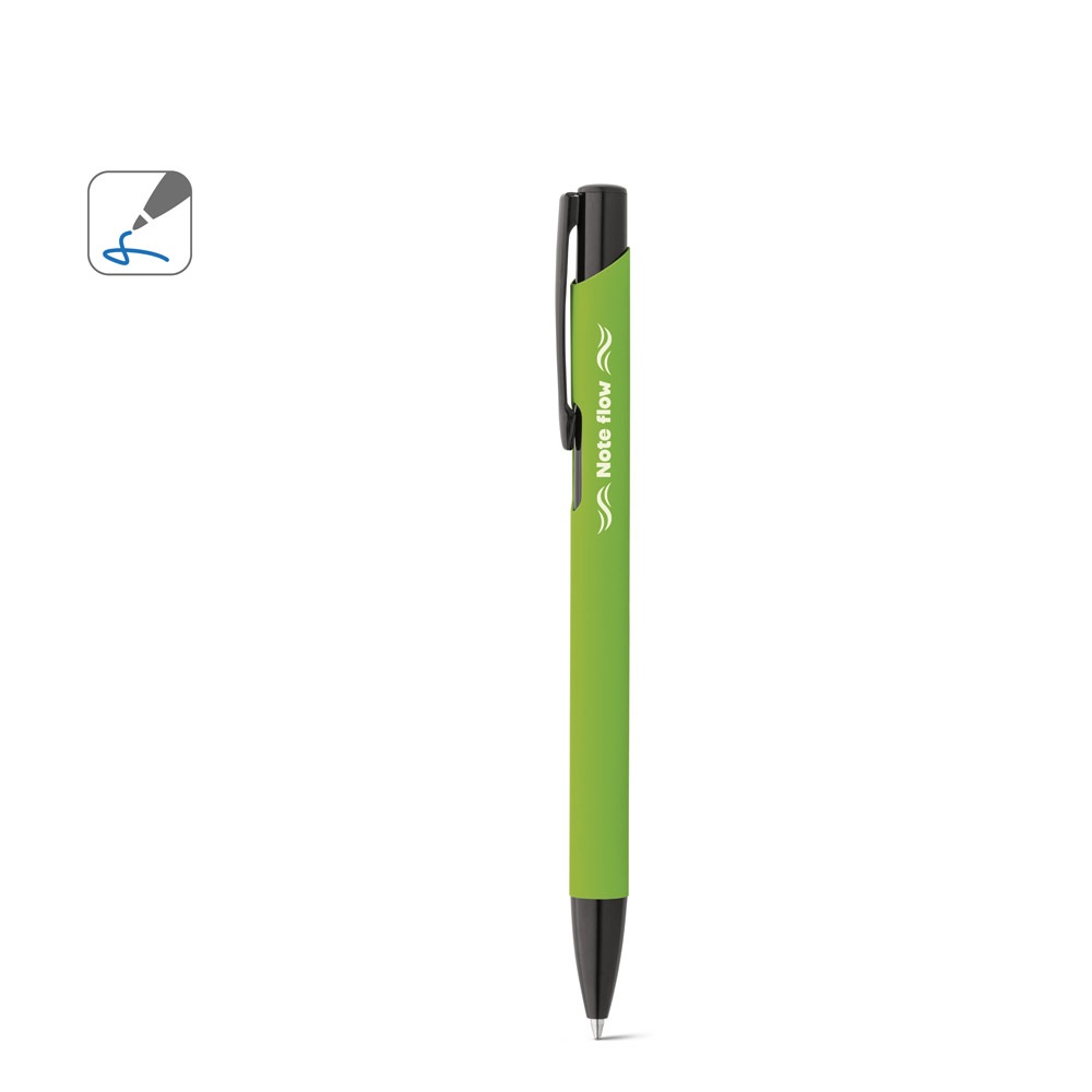 Stylo en aluminium avec finition en caoutchouc