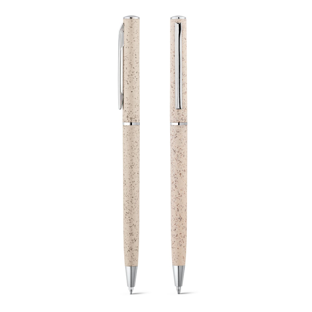 Stylo en fibre de paille de blé et ABS avec mécanisme twist