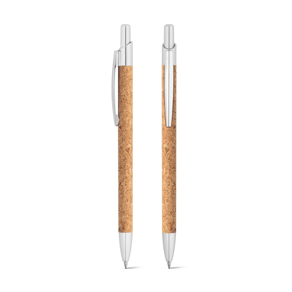Stylo en liège et aluminium recyclé (100 % rAL) avec clip