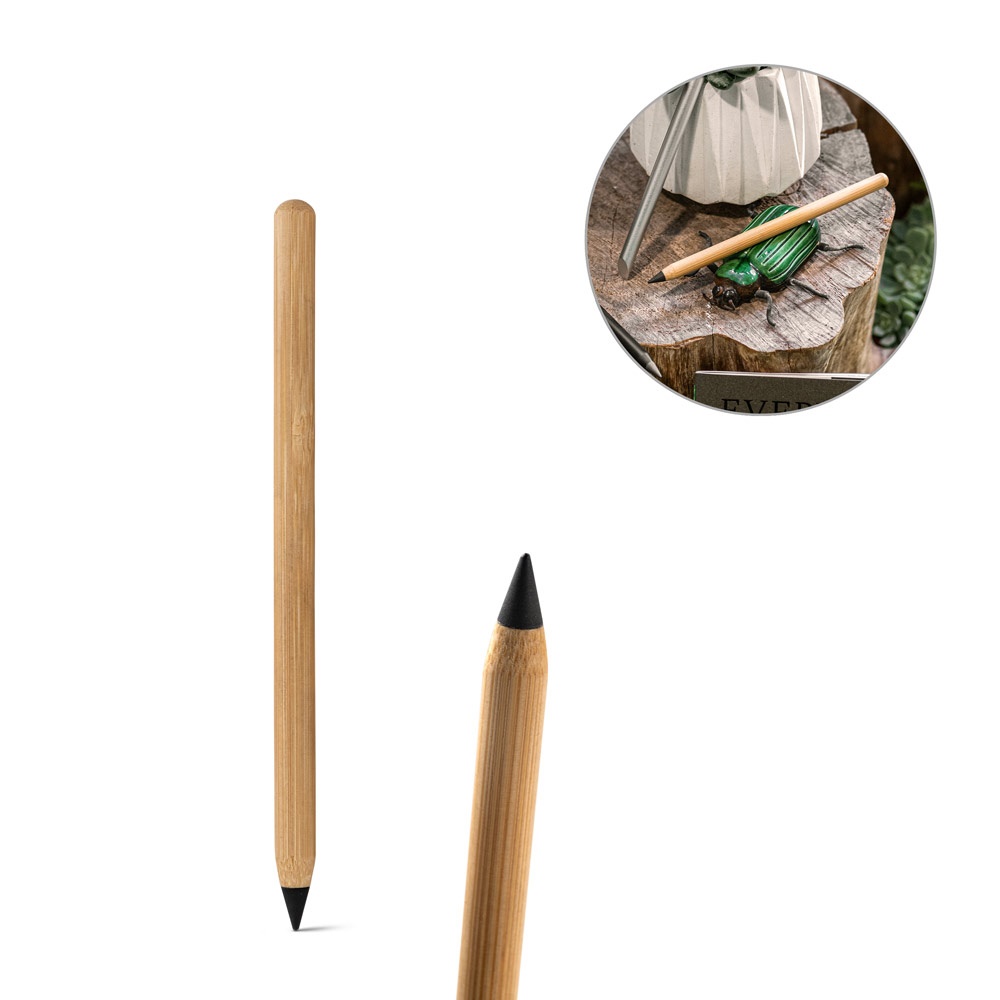 Stylo sans encre en bambou avec pointe en graphite