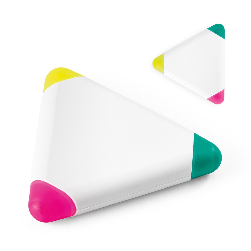 Surligneur en PP en forme de triangle avec 3 couleurs