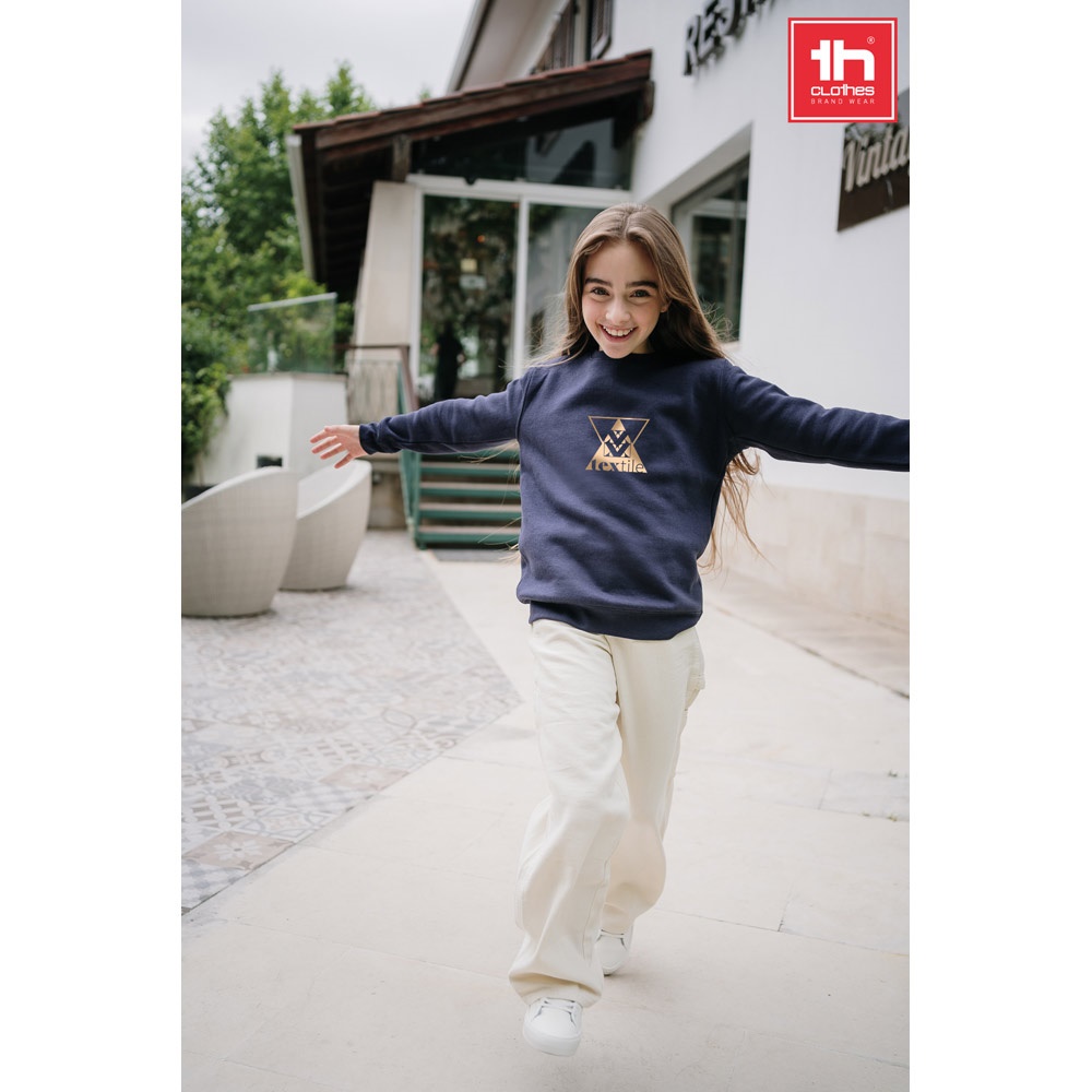 Sweat-shirt pour enfants en coton et polyester recyclés
