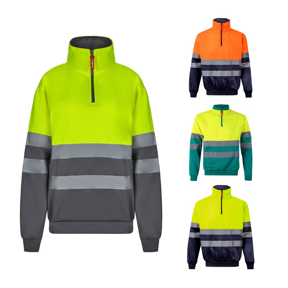 Sweatshirt bicolore (300g/m²) en polyester éponge (100%)