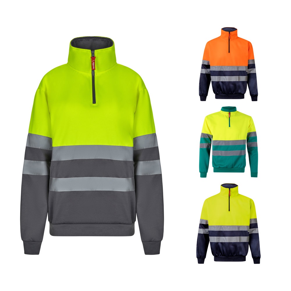 Sweatshirt bicolore (300g/m²) en polyester éponge (100%)