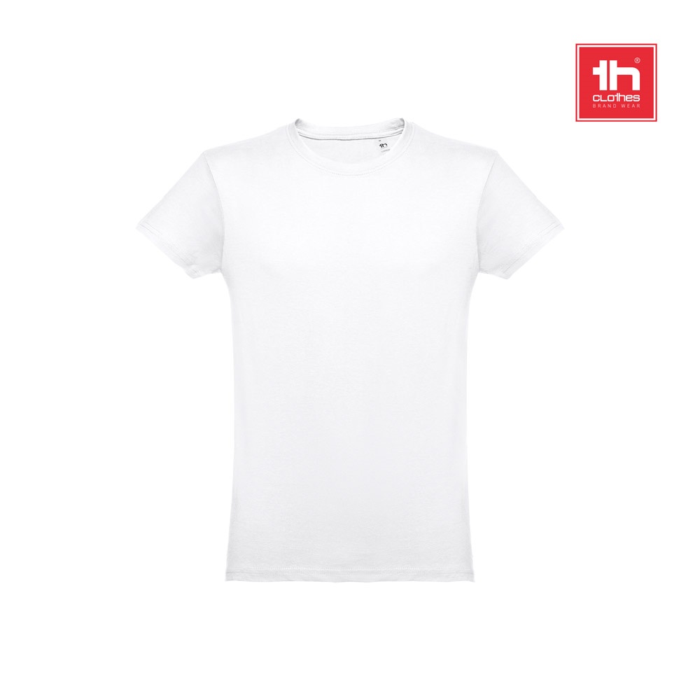 T-shirt homme en coton tubulaire. Couleur blanche