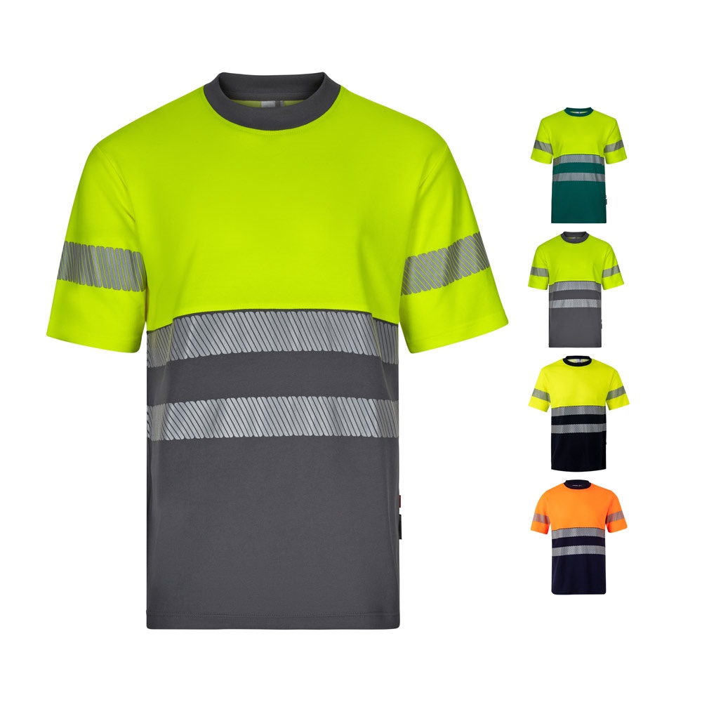 T-shirt piqué bicolore (150g/m²), en coton (55%) et polyester (45%)