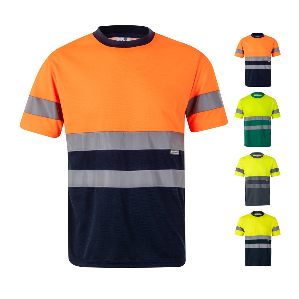 T-shirt technique bicolore (140g/m²), en polyester (100%)