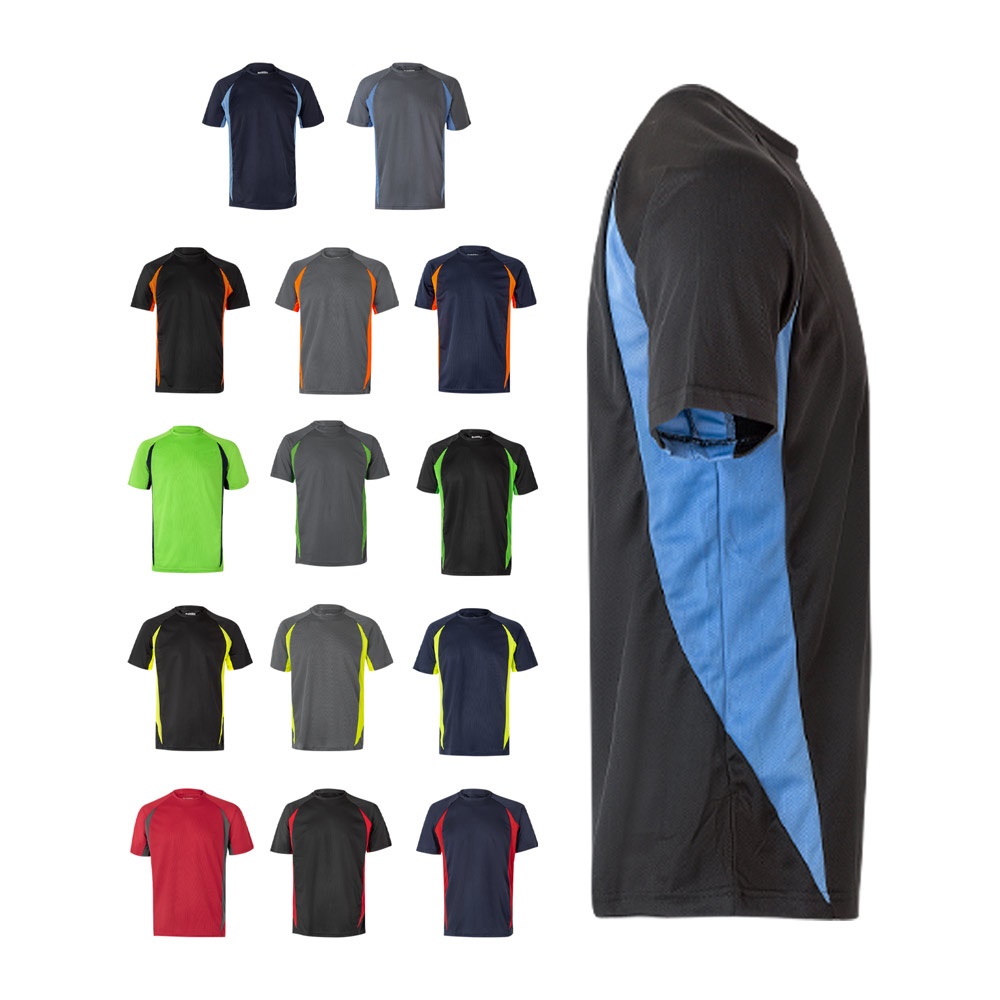 T-shirt technique bicolore (160g/m²), en polyester (100%)