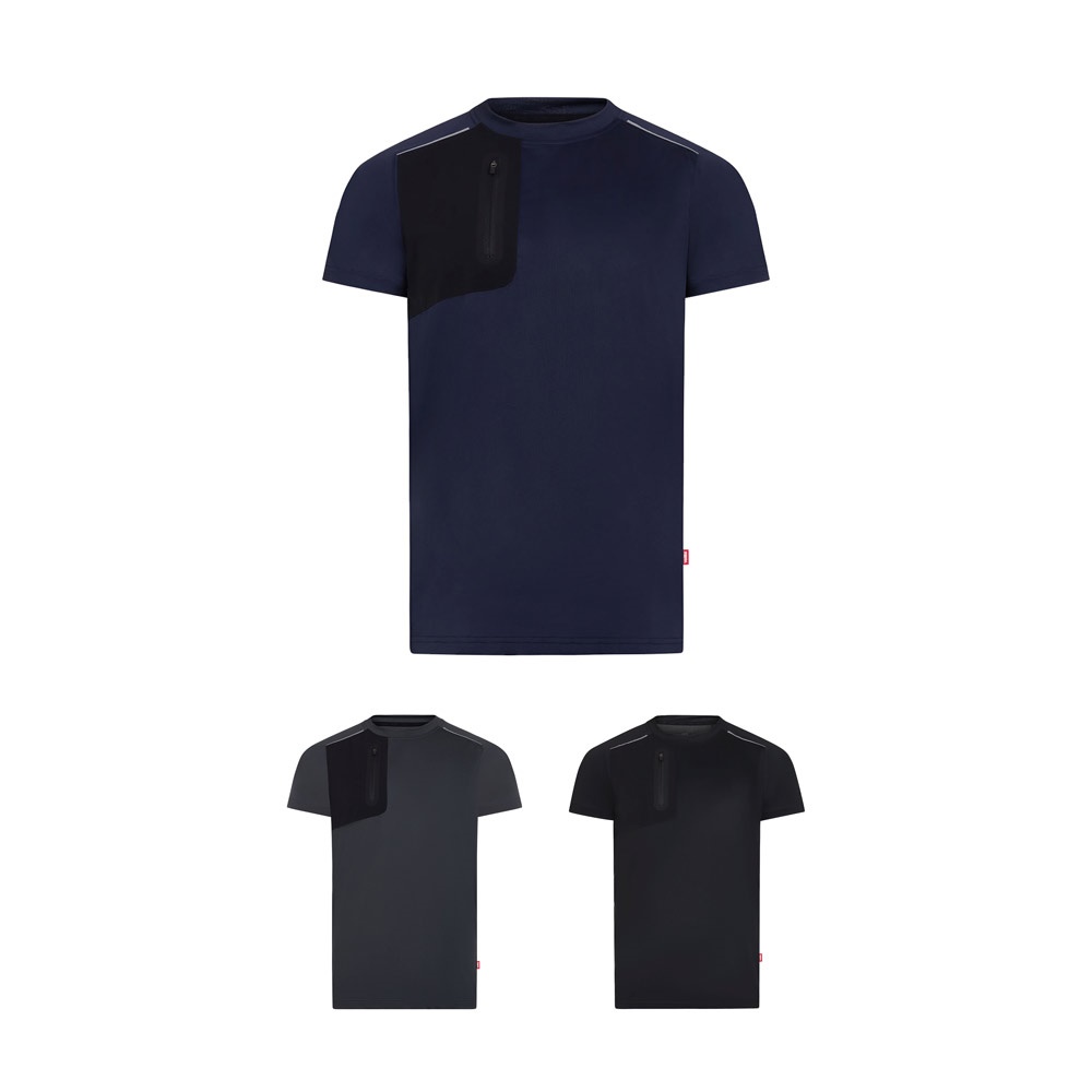 T-shirt technique gaufré (110 g/m²), composé à 100 % de polyester recyclé