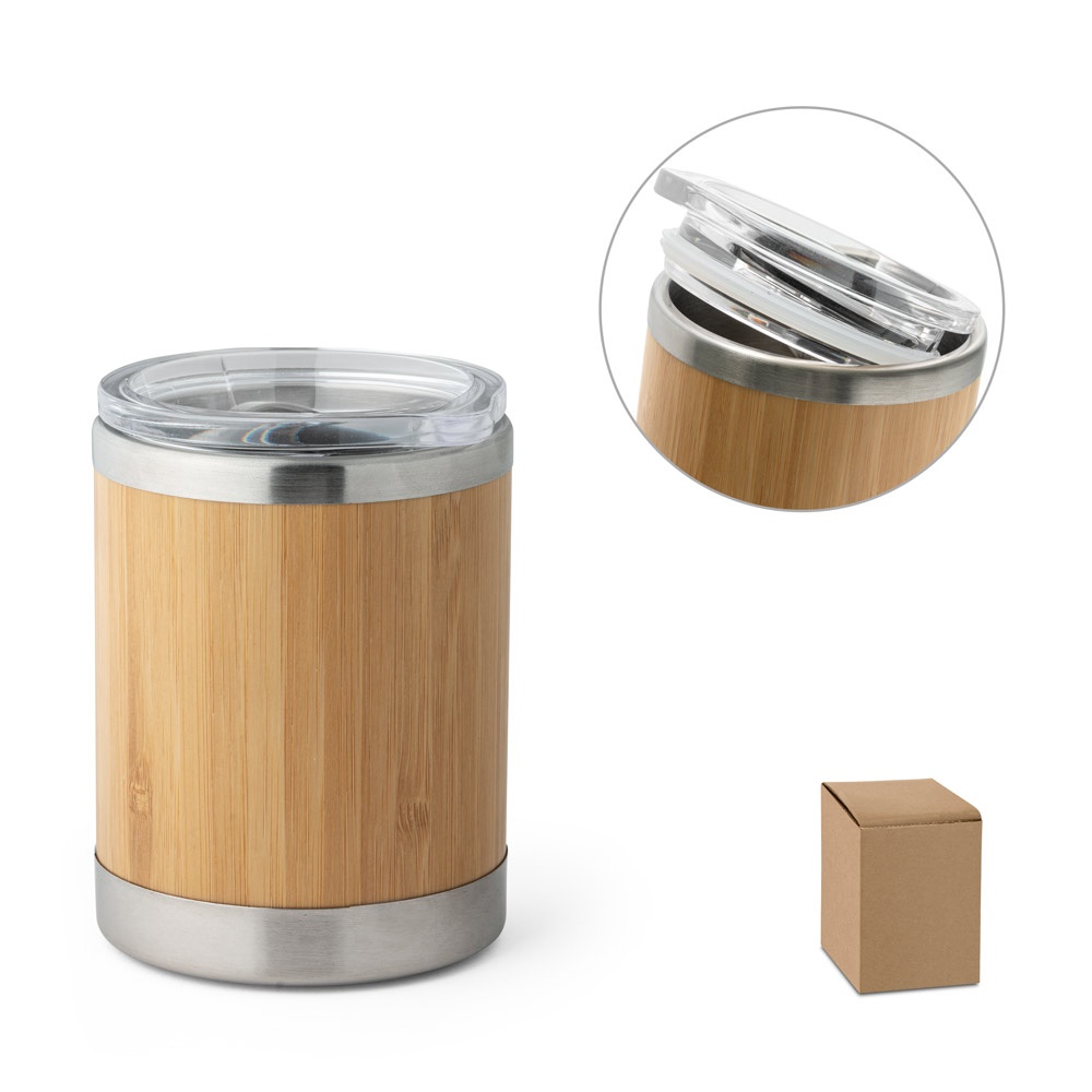 Tasse 350mL en bambou et acier inox