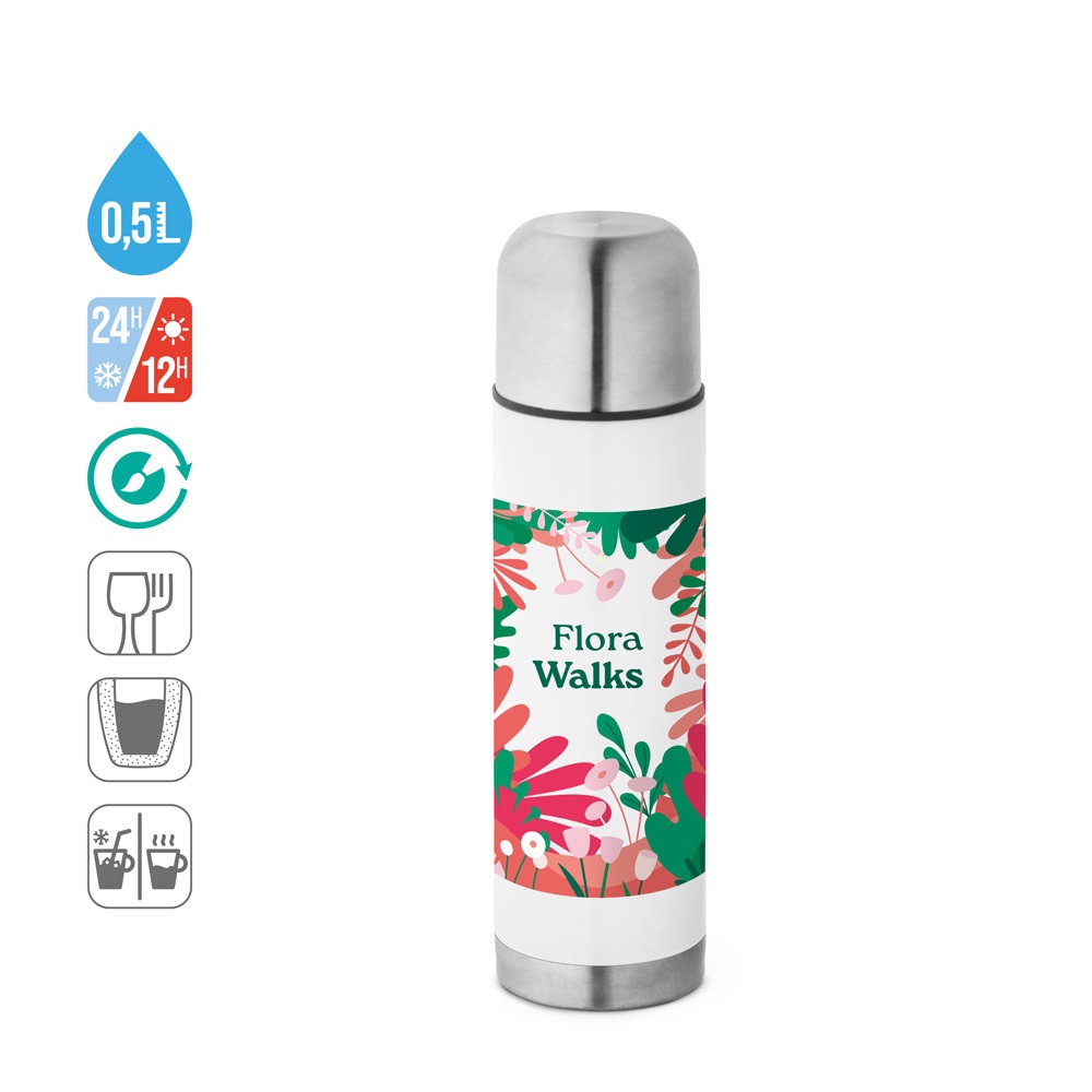 Thermos 500mL en acier inox à sublimation