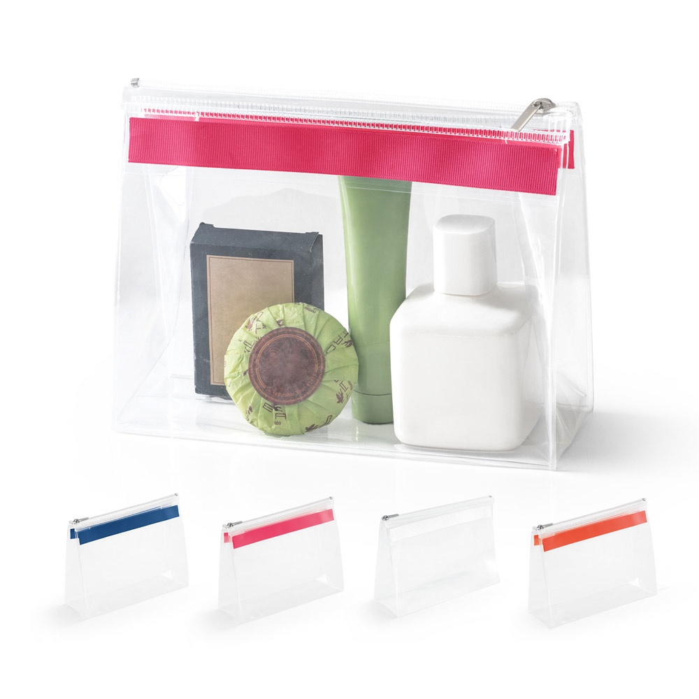 Transparent. Pochette EVA avec fermeture éclair