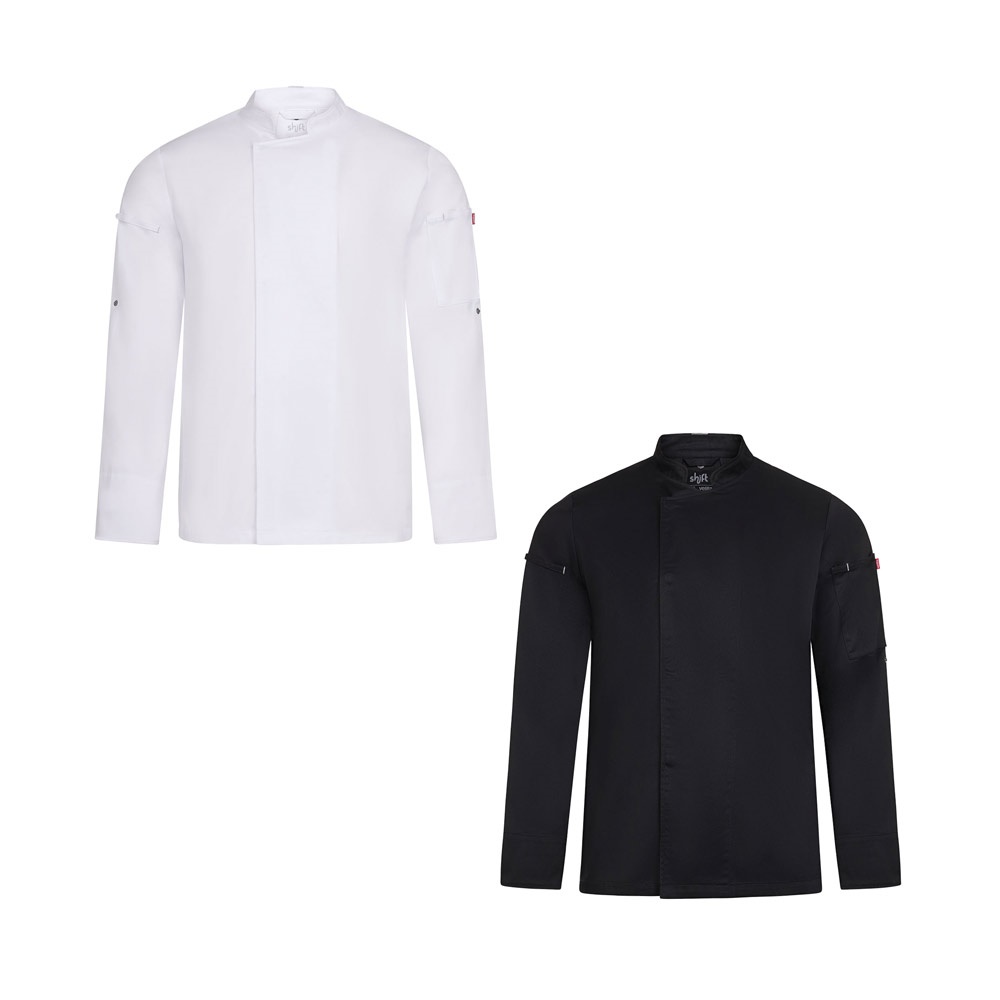Veste de cuisine unisexe (190 g/m²) en coton (35 %) et polyester recyclé (65 %)