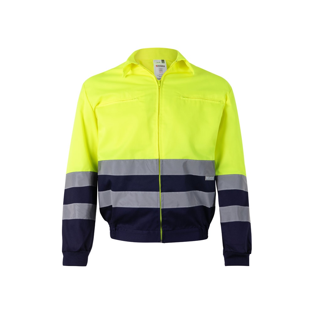 Veste en sergé bicolore (210g/m²) en polyester (80%) et coton (20%)