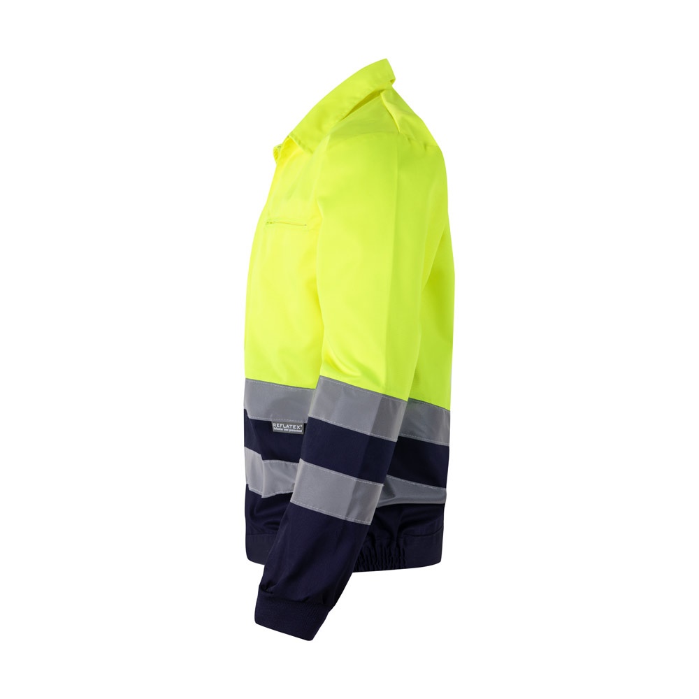 Veste en sergé bicolore (210g/m²) en polyester (80%) et coton (20%)