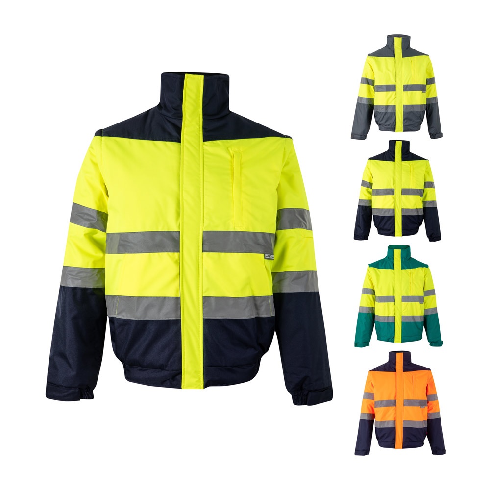 Veste rembourrée bicolore (180g/m²) en polyester (100%), avec finition PU