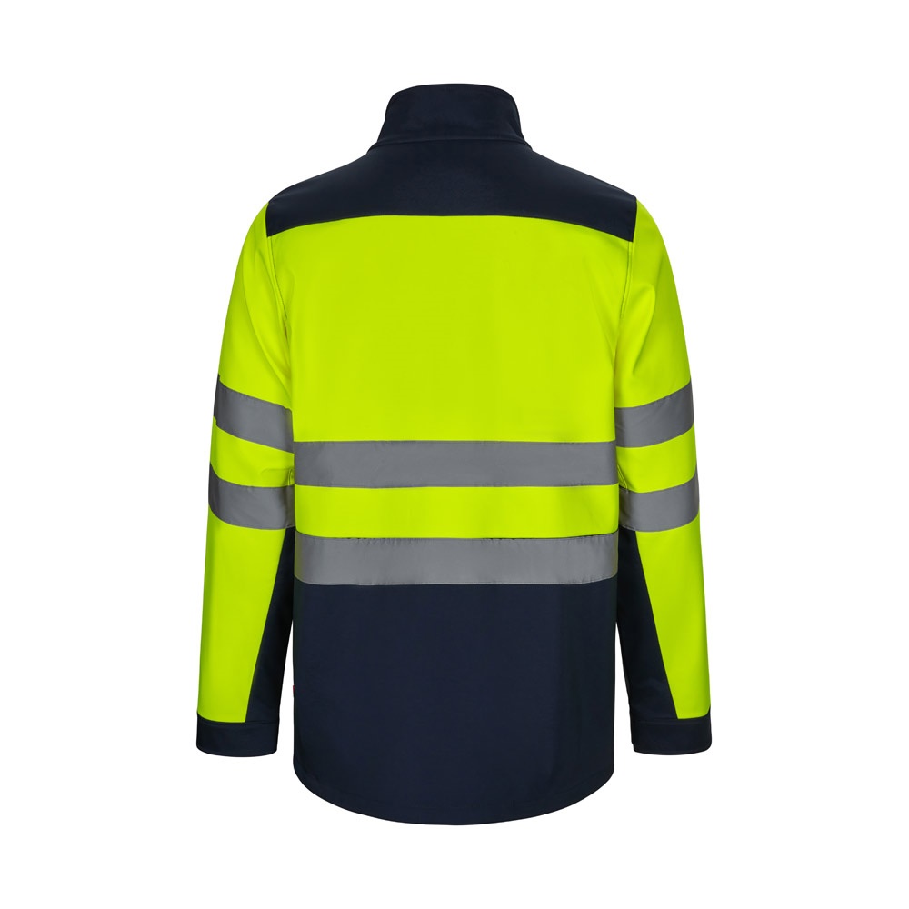 Veste soft shell bicolore (280g/m²), en polyester (96%) et élasthanne (4%)
